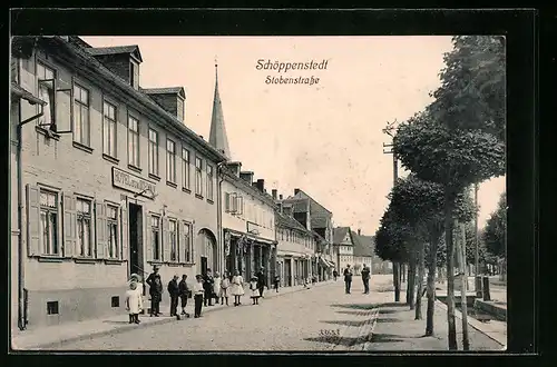 AK Schöppenstedt, Stobenstrasse, Hotel zum Schwan