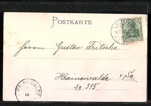 AK Meldorf, Gasthaus zur Erholung, Hafen