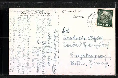 AK Schelrade, Gasthaus zur Erholung, Schule, Dorfansicht