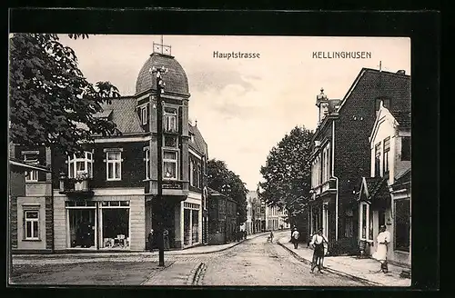 AK Kellinghusen, Ortspartie mit der Hauptstrasse