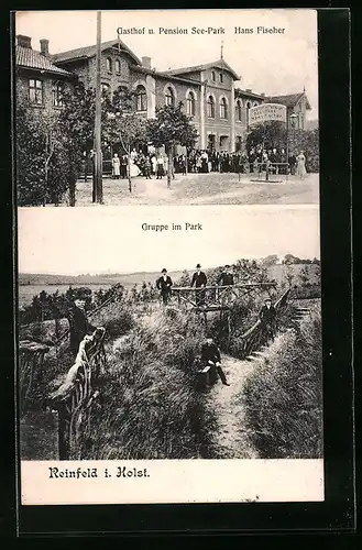 AK Reinfeld i. Holst., Gasthof See-Park von Hans Fischer, im Park