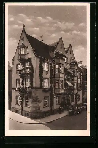 AK Freiburg i. Baden, Hotel Minerva, Poststrasse 8
