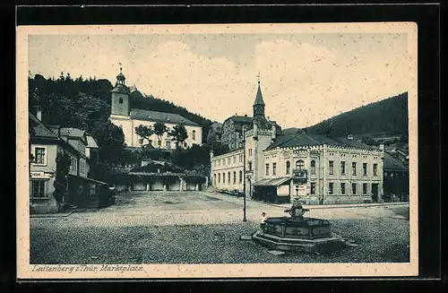AK Leutenberg /Th., Partie am Marktplatz