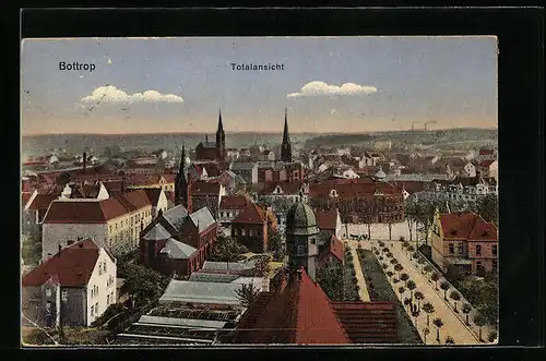AK Bottrop, Totalansicht der Stadt