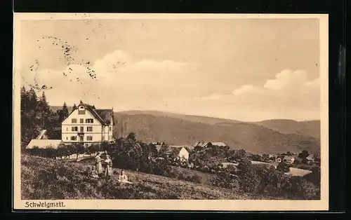 AK Schweigmatt, Blick über den Ort auf die Berge