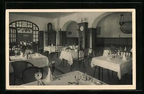 AK Prien am Chiemsee, Kurhotel Kampenwand, Innenansicht des Speisesaales
