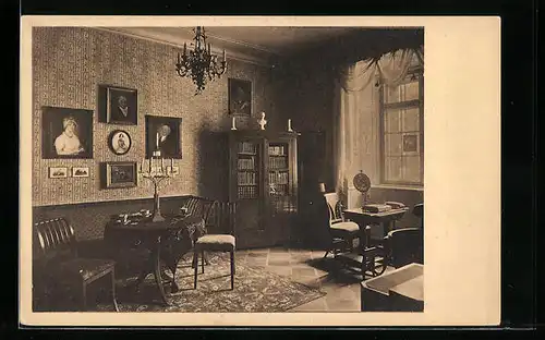 AK Berlin, Märkisches Museum, Exponat Biedermeierzimmer, Märkischer Platz