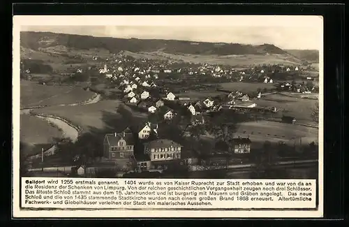 AK Gaildorf, Fliegeraufnahme vom Ort