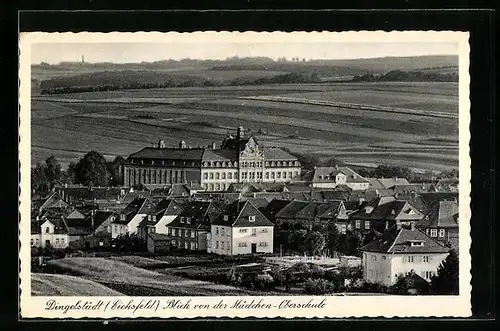 AK Dingelstädt-Eichsfeld, Blick von der Mädchen-Oberschule auf den Ort