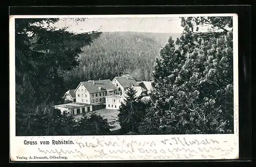 AK Ruhstein, Blick vom Waldesrand auf Ruhstein
