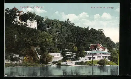 AK Hameln a. d. Weser, Partie beim Felsenkeller