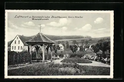 AK Bruchhausen /Kreis Höxter, Mineralbrunnen im Luftkurort