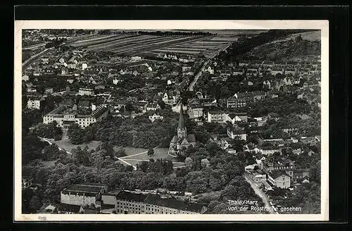 AK Thale /Harz, Blick auf den Ort von der Rosstrappe