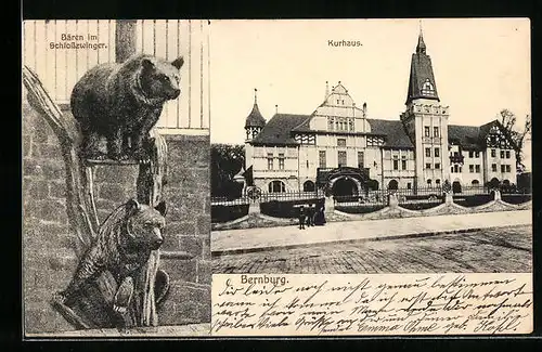 AK Bernburg, Kurhaus und Bären im Schlosszwinger