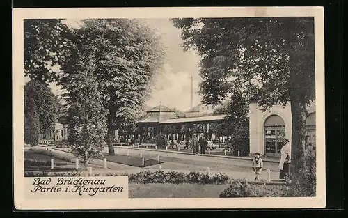 AK Bad Brückenau, Partie im Kurgarten
