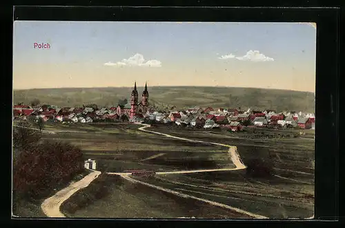 AK Polch, Idyllischer Blick auf den Ort