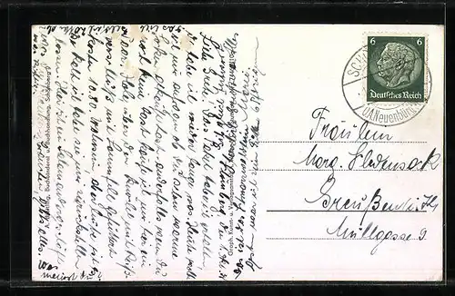 AK Schömberg, Kurort mit Blick auf Wohnhäuser