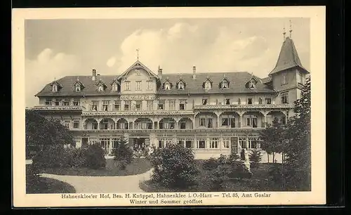 AK Hahnenklee i. O.-Harz, Hotel Hahnenklee`er Hof