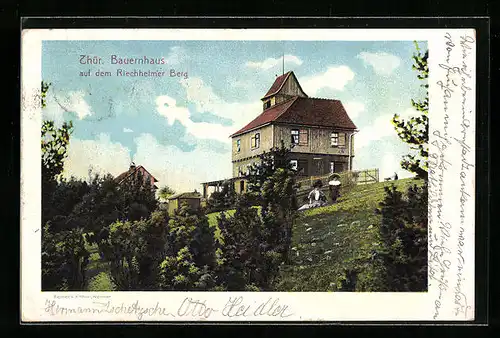 AK Riechheim, Thür. Bauernhaus auf dem Riechheimer Berg