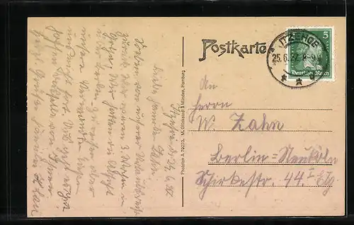 AK Itzehoe, Victoria-Strasse m. Postamt