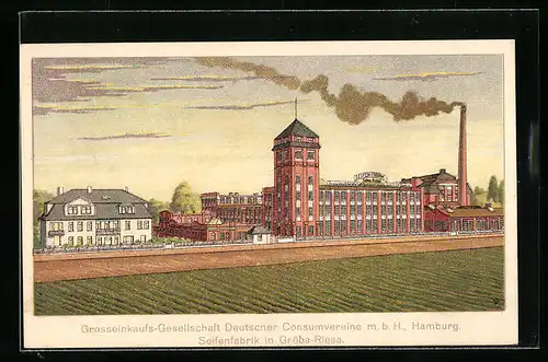 AK Gröba-Riesa, Seifenfabrik