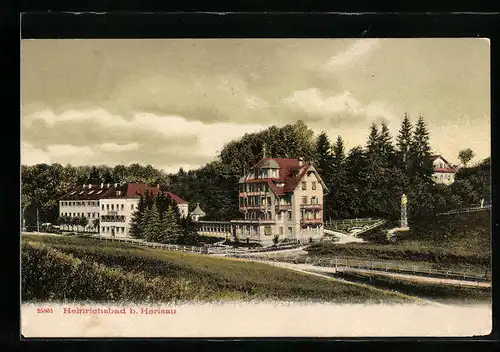 AK Herisau, Blick zum Kurhaus Heinrichsbad