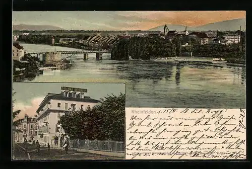 AK Rheinfelden, Ortsansicht mit Soolbad Schutzen