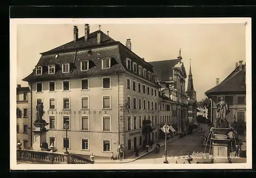 AK Solothurn, Hotel de la Couronne u. Professorenkirche