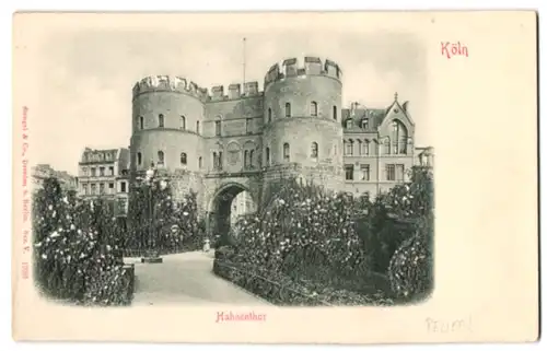 Relief-AK Köln, Ansicht vom Hahnenthor