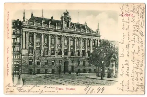Relief-AK Leipzig, Am Grassi-Museum
