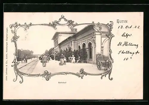 AK Eutin, Blick zum Bahnhof