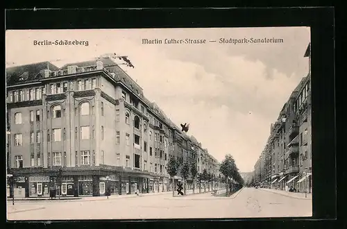 AK Berlin-Schöneberg, Martin Luther-Strasse, Stadtpark-Sanatorium