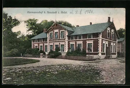 AK Neustadt i. Holst., Blick zum Hermannshof