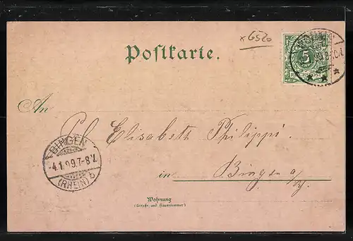 Lithographie Worms, Totalansicht, Lutherdenkmal, Dom