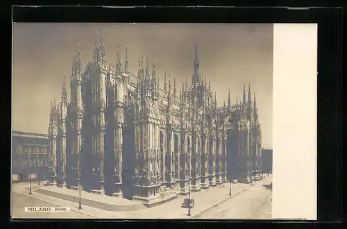 AK Milano, Duomo mit Vorplatz