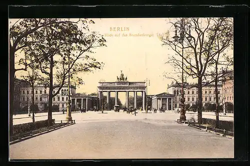 AK Berlin, Blick auf das Brandenburger Tor