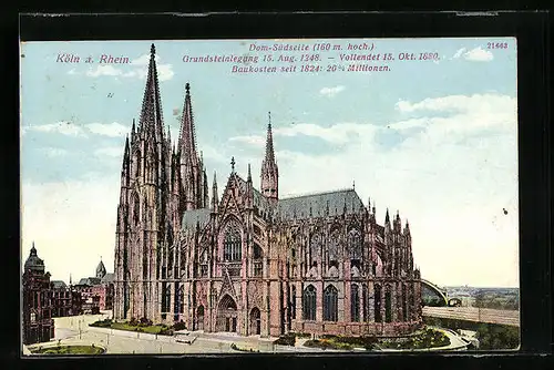AK Köln a. Rhein, Dom Südseite