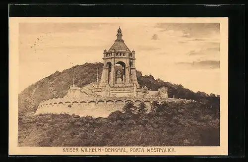 AK Porta Westfalica, Kaiser Wilhelm Denkmal