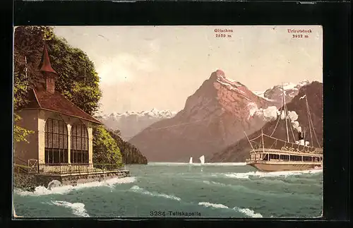 AK Tellskapelle mit Gitschen und Urirotstock