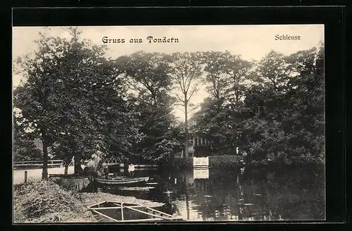 AK Tondern, Ruderboot an der Schleuse