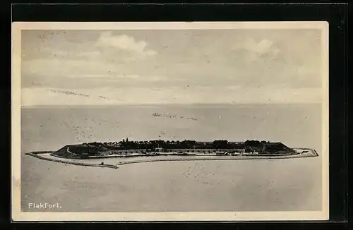 AK Flakfort, Blick auf die Insel