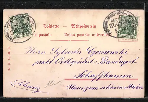 Lithographie Feldberg /Schwarzwald, Hotel & Pension Feldberger-Hof