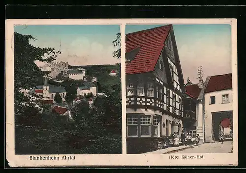 AK Blankenheim, Ortsansicht und Hôtel Kölner-Hof