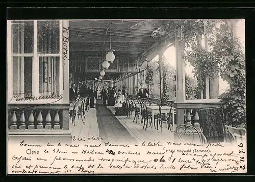 AK Cleve, Terrasse des Hotel Maywald