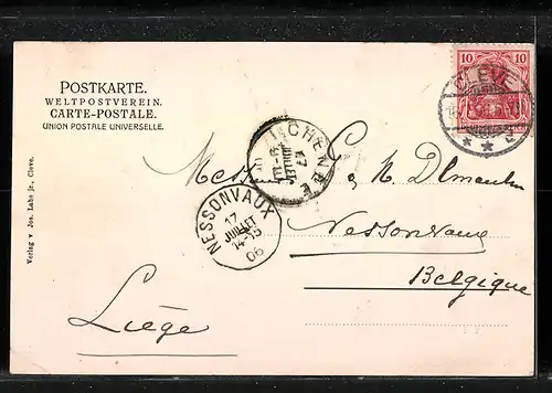 AK Cleve, Terrasse des Hotel Maywald