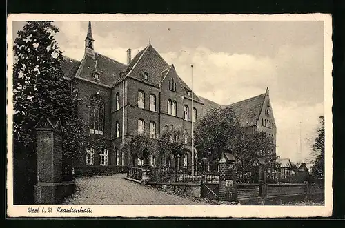 AK Werl i. W., Krankenhaus mit Zufahrt