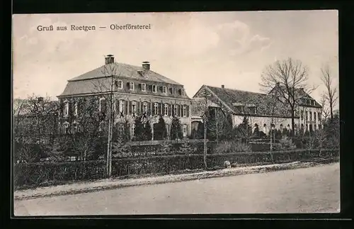 AK Roetgen, Oberförsterei mit Strassenpartie
