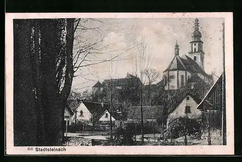 AK Stadtsteinach, Ortsansicht mit Kirche