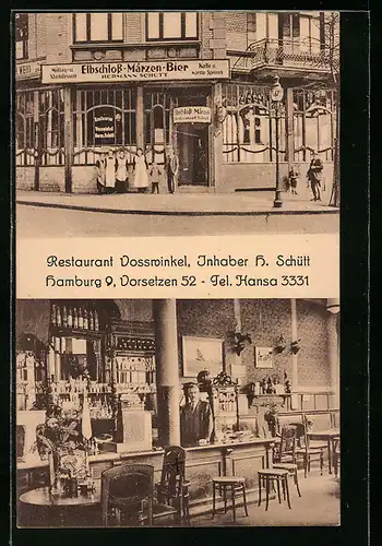 AK Hamburg-Neustadt, Restaurant Vosswinkel, Vorsetzen 52