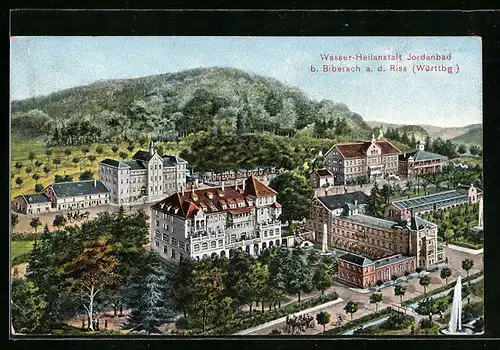 AK Biberach a. d. Riss, Wasser-Heilanstalt Jordanbad Württbg.